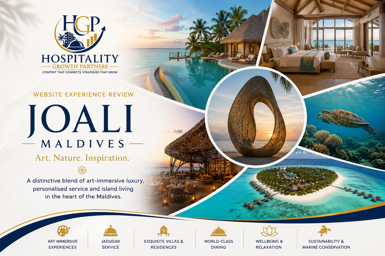 JOALI Maldives website experience review by Hospitality Growth Partners