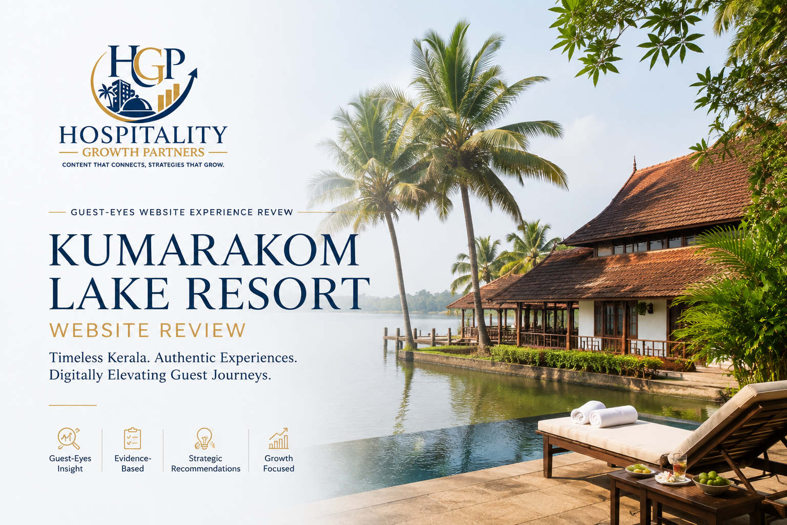 Kumarakom Lake Resort Kerala website experience review by Hospitality Growth Partners
