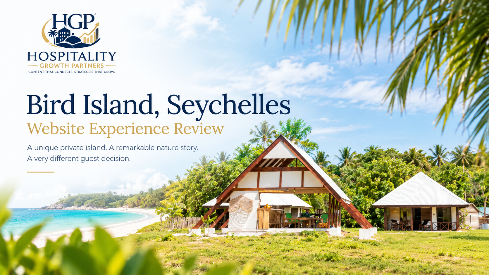 Bird Island Seychelles website experience review by Hospitality Growth Partners